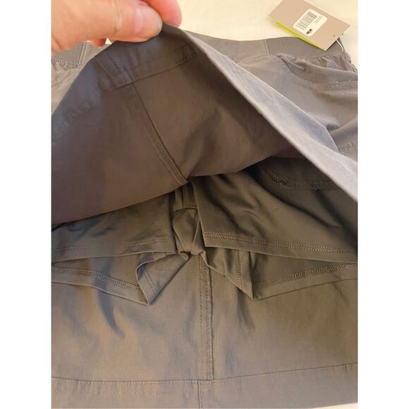 Eddie Bauer Christine skirt skort large new gray 2 way stretch forged iron #elk0 - Picture 6 of 8